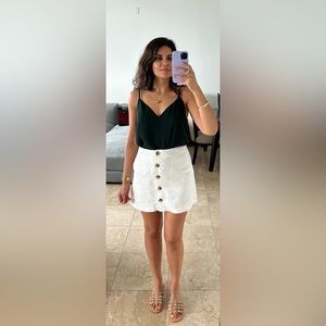 Aritzia Wilfred Lachlan Mini Linen Skirt in White (4)